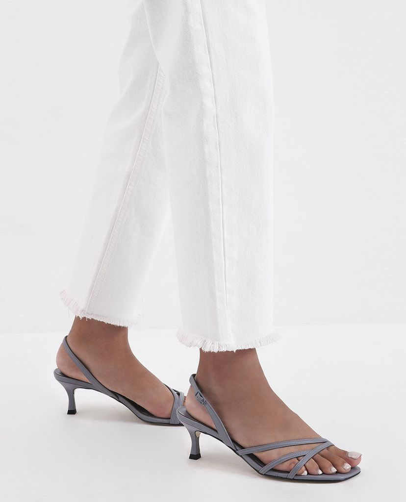 CHARLES & KEITH - Giày cao gót hở mũi Asymmetric Strappy
