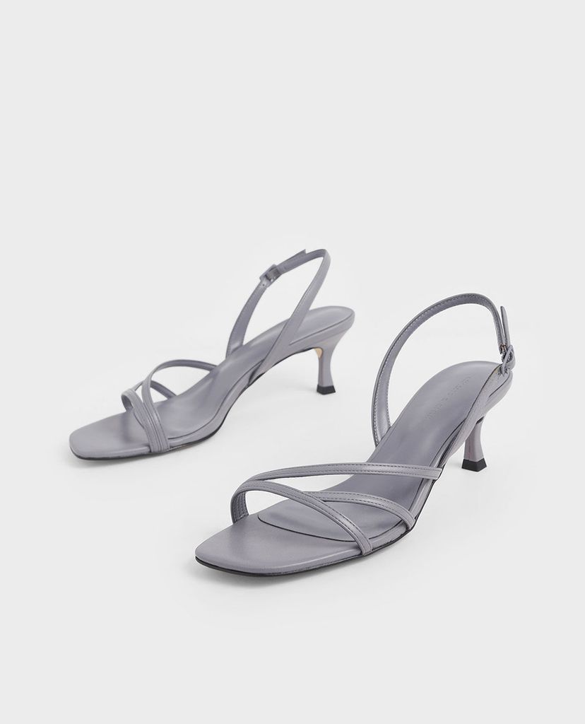 CHARLES & KEITH - Giày cao gót hở mũi Asymmetric Strappy