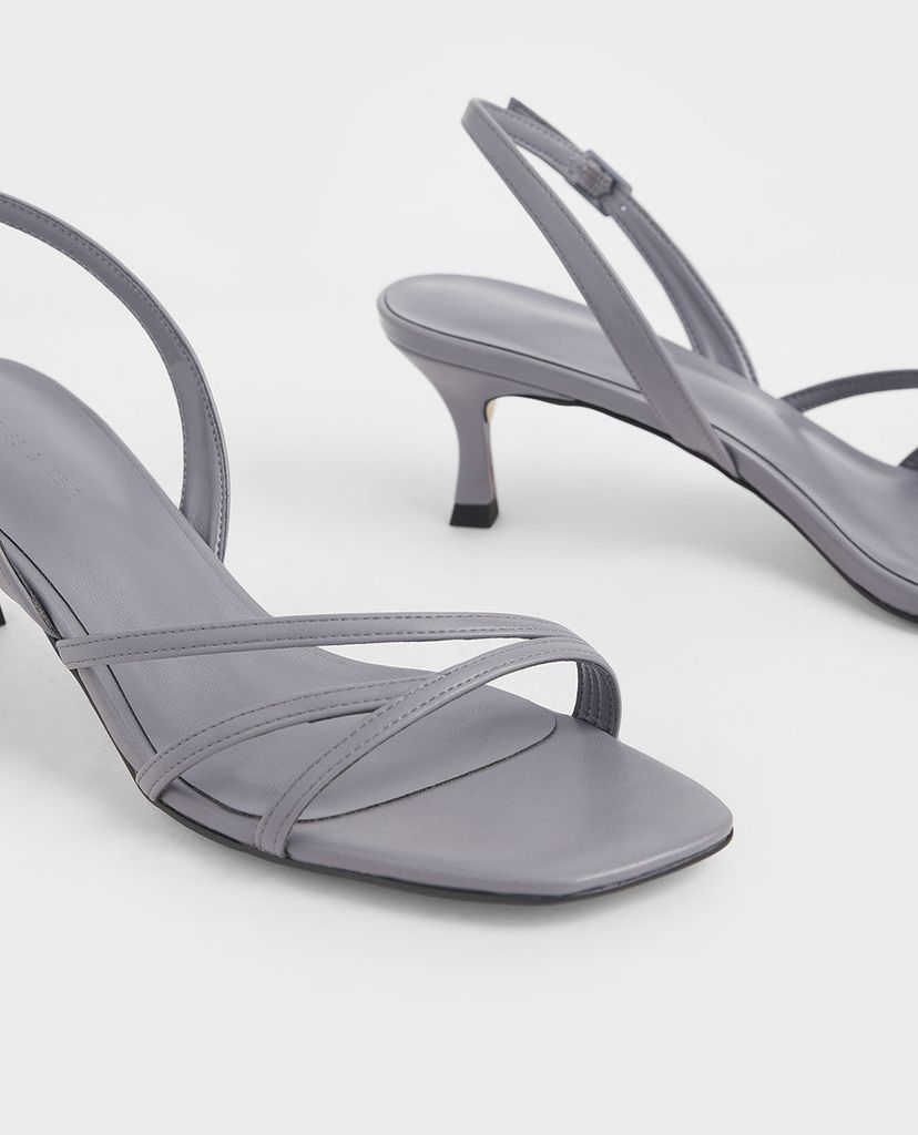 CHARLES & KEITH - Giày cao gót hở mũi Asymmetric Strappy