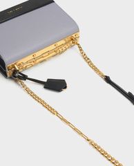 CHARLES & KEITH - Túi đeo chéo nữ chữ nhật Contrast Detail Boxy