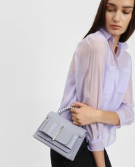 CHARLES & KEITH - Túi xách tay chữ nhật Bow Detail