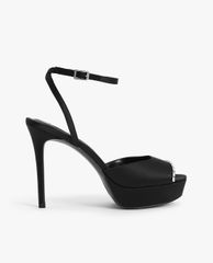 CHARLES & KEITH - Giày cao gót hở mũi Gem Embellished