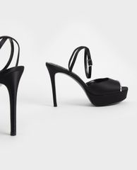 CHARLES & KEITH - Giày cao gót hở mũi Gem Embellished