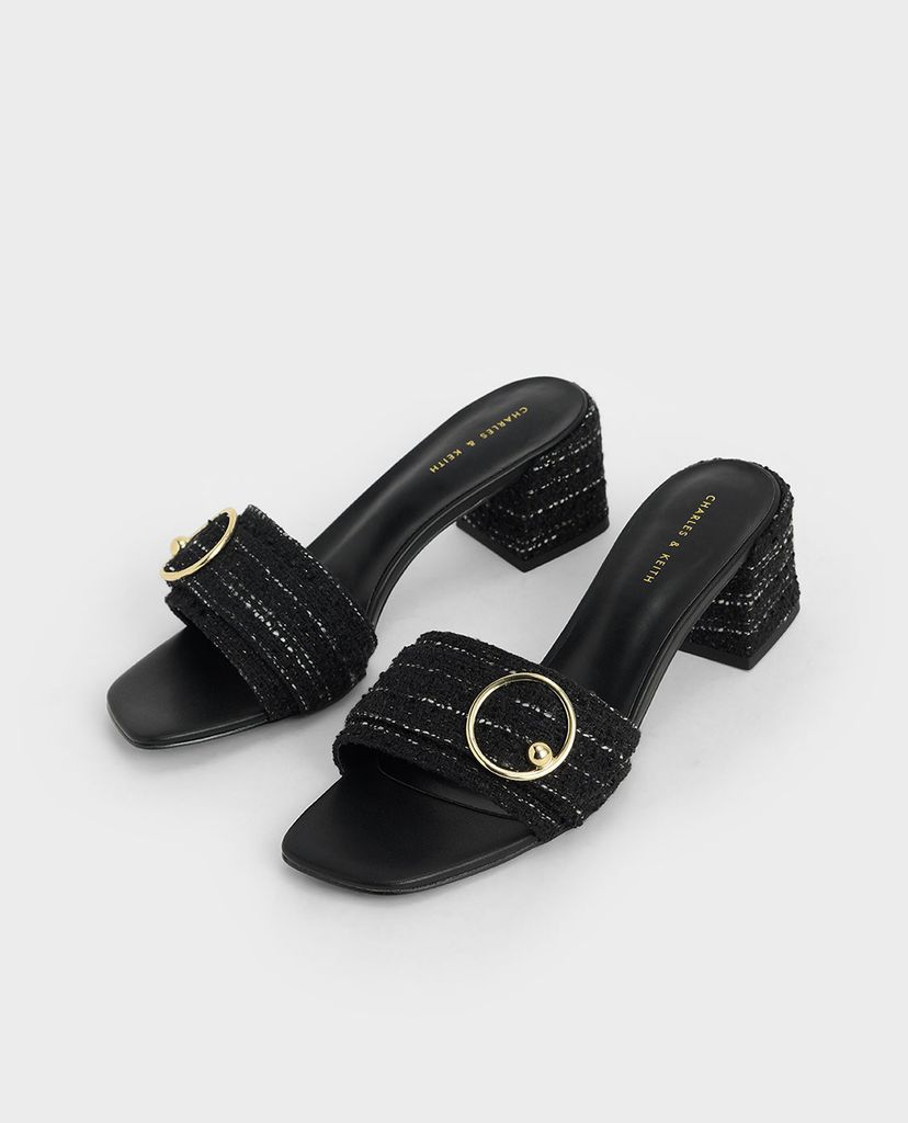 CHARLES & KEITH - Giày cao gót quai ngang đế vuông Ring Detail