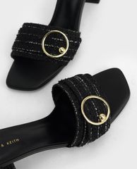 CHARLES & KEITH - Giày cao gót quai ngang đế vuông Ring Detail