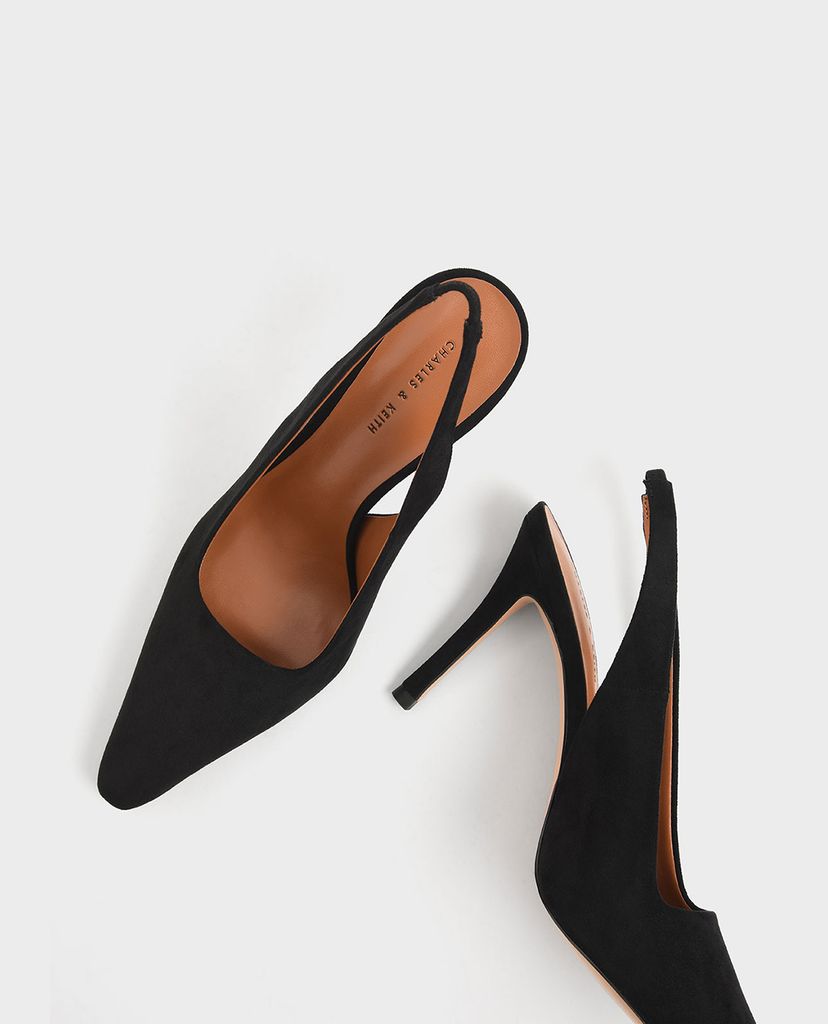 CHARLES & KEITH - Giày cao gót mũi nhọn Textured Stiletto