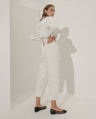 CHARLES & KEITH - Giày đế bệt nữ mũi tròn Mesh Bow Tie Ballerina