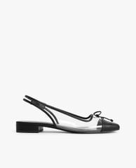 CHARLES & KEITH - Giày búp bê nữ mũi vuông Bow Slingback