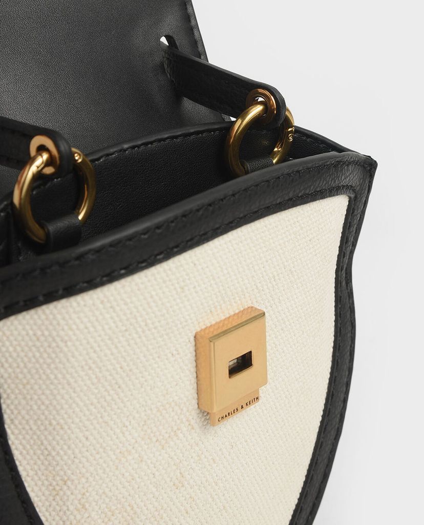 CHARLES & KEITH - Túi đeo chéo nữ đa giác Geometric