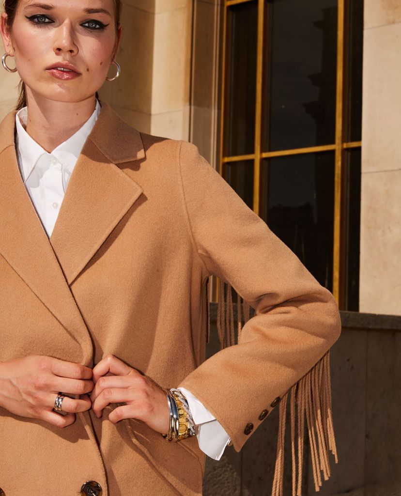 THE KOOPLES - Áo măng tô nữ Camel Wool Winter