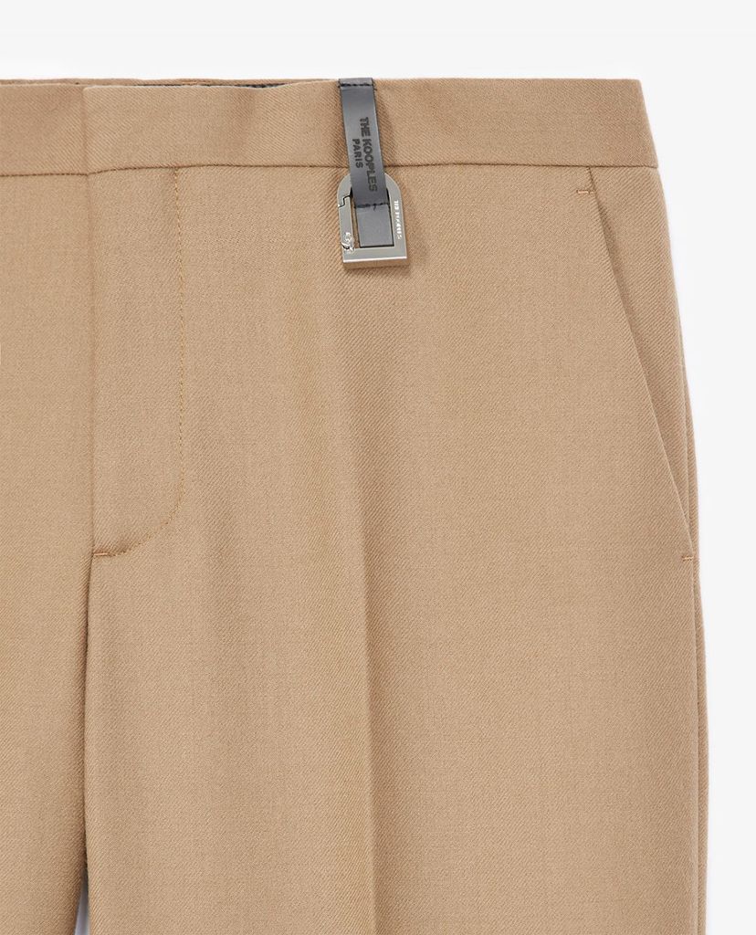 THE KOOPLES - Quần tây nam ống đứng Camel Coloured Wool