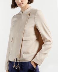 TED BAKER - Áo khoác kiểu nữ cổ trụ tay dài Farica