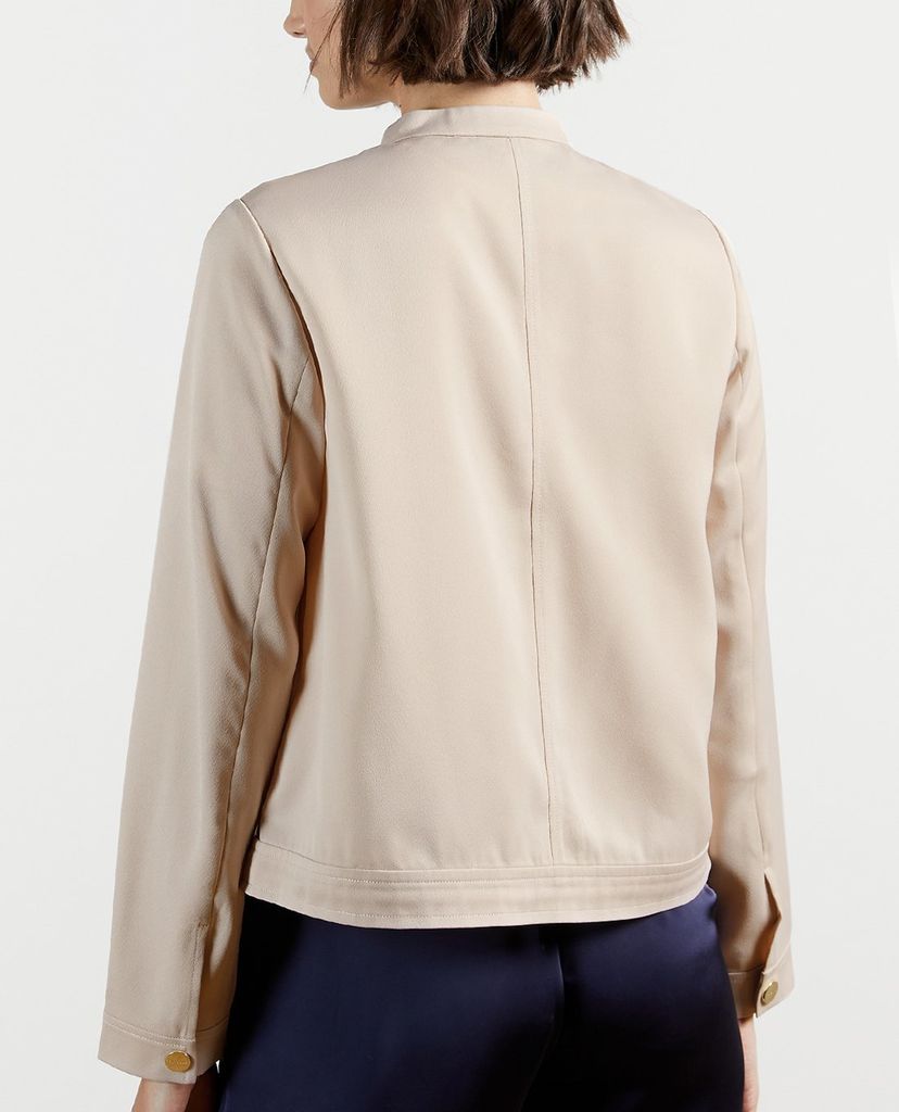 TED BAKER - Áo khoác kiểu nữ cổ trụ tay dài Farica