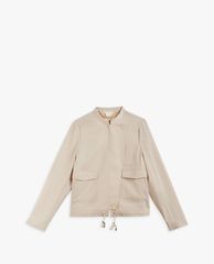TED BAKER - Áo khoác kiểu nữ cổ trụ tay dài Farica