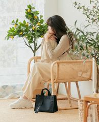 Marhen.J - Túi đeo vai chữ nhật vải bố New Rico Mini