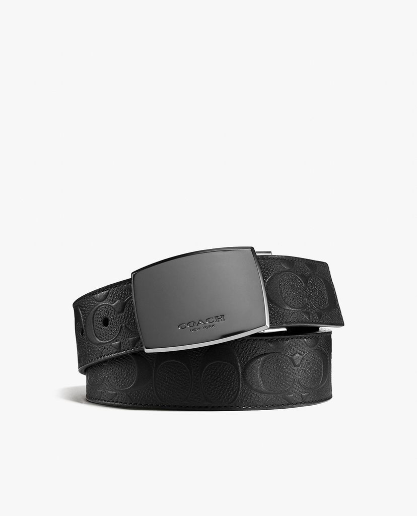 COACH - Thắt lưng nam bản vừa Plaque Buckle