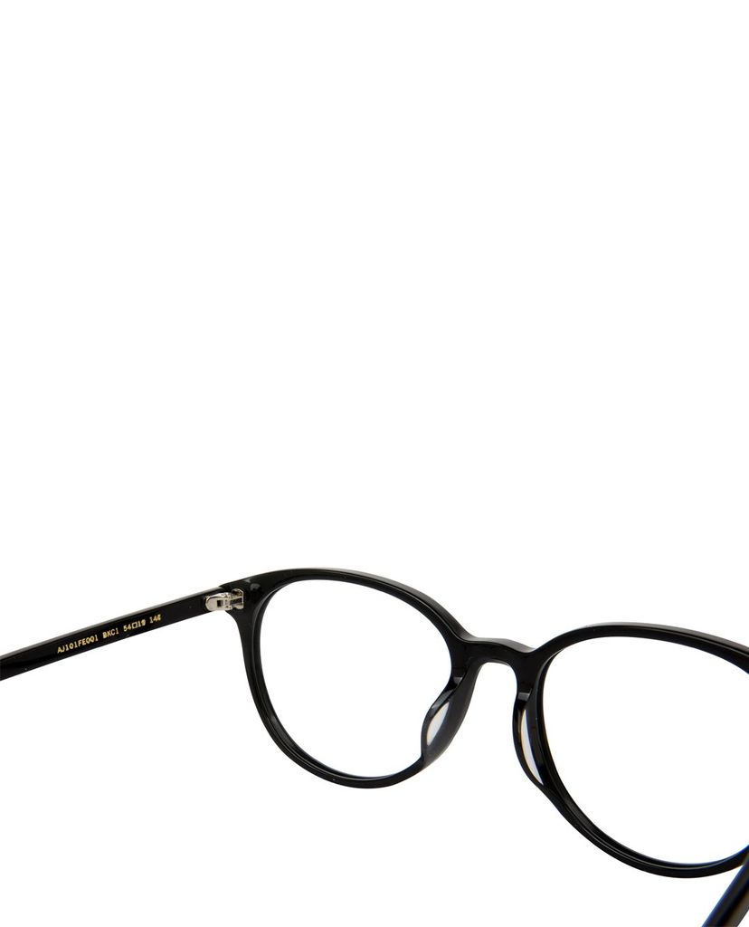 aojo - Gọng kính bo tròn cao cấp Black Glasses