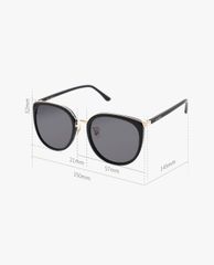 MUJOSH - Kính mát nữ gọng tròn thời trang Rectangle & Round
