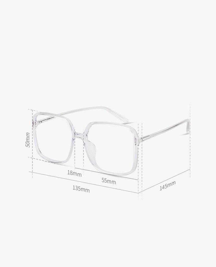 MUJOSH - Gọng kính vuông oversize hiện đại