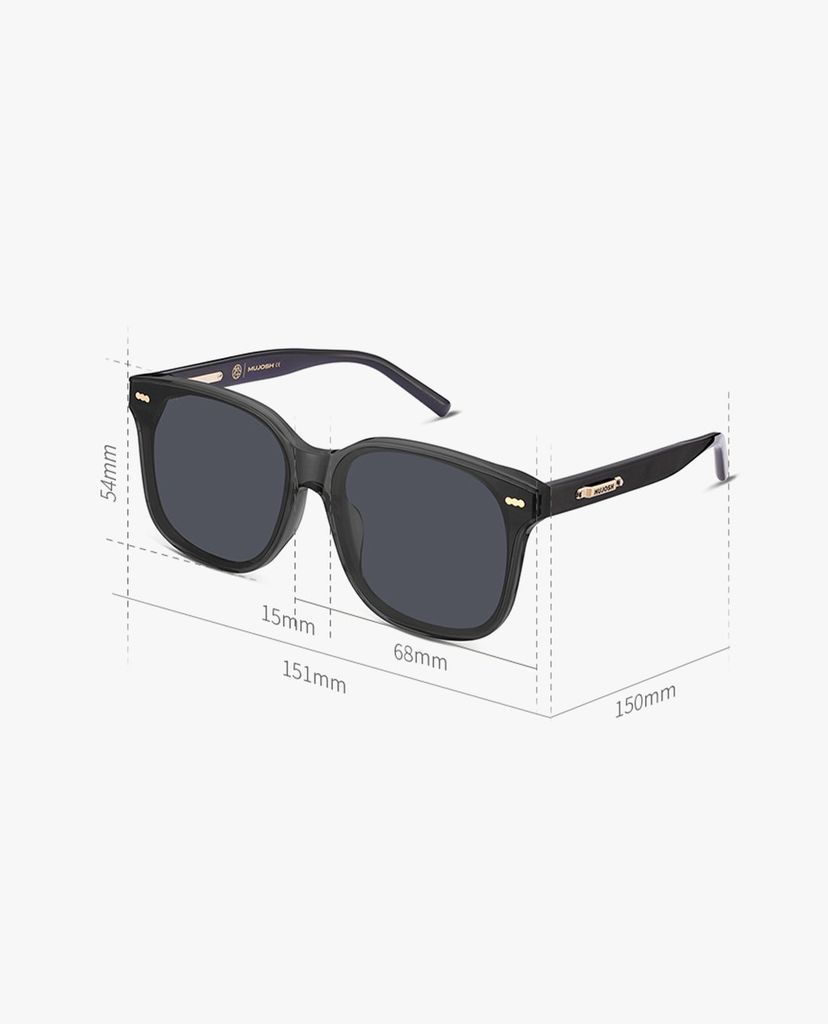 MUJOSH - Kính mát gọng vuông thời trang Rectangle & Round
