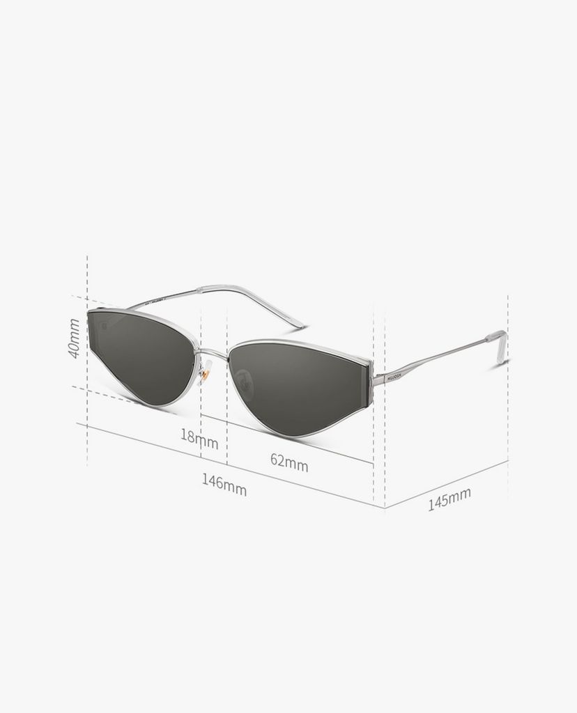 MUJOSH - Kính mát unisex gọng mắt mèo cá tính