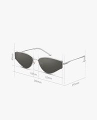 MUJOSH - Kính mát unisex gọng mắt mèo cá tính
