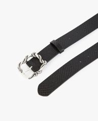THE KOOPLES - Thắt lưng nữ bản vừa phối xích Black Leather