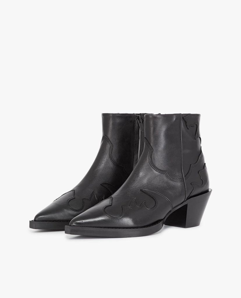 THE KOOPLES - Giày boots nữ mũi nhọn Cutout Leather Heels