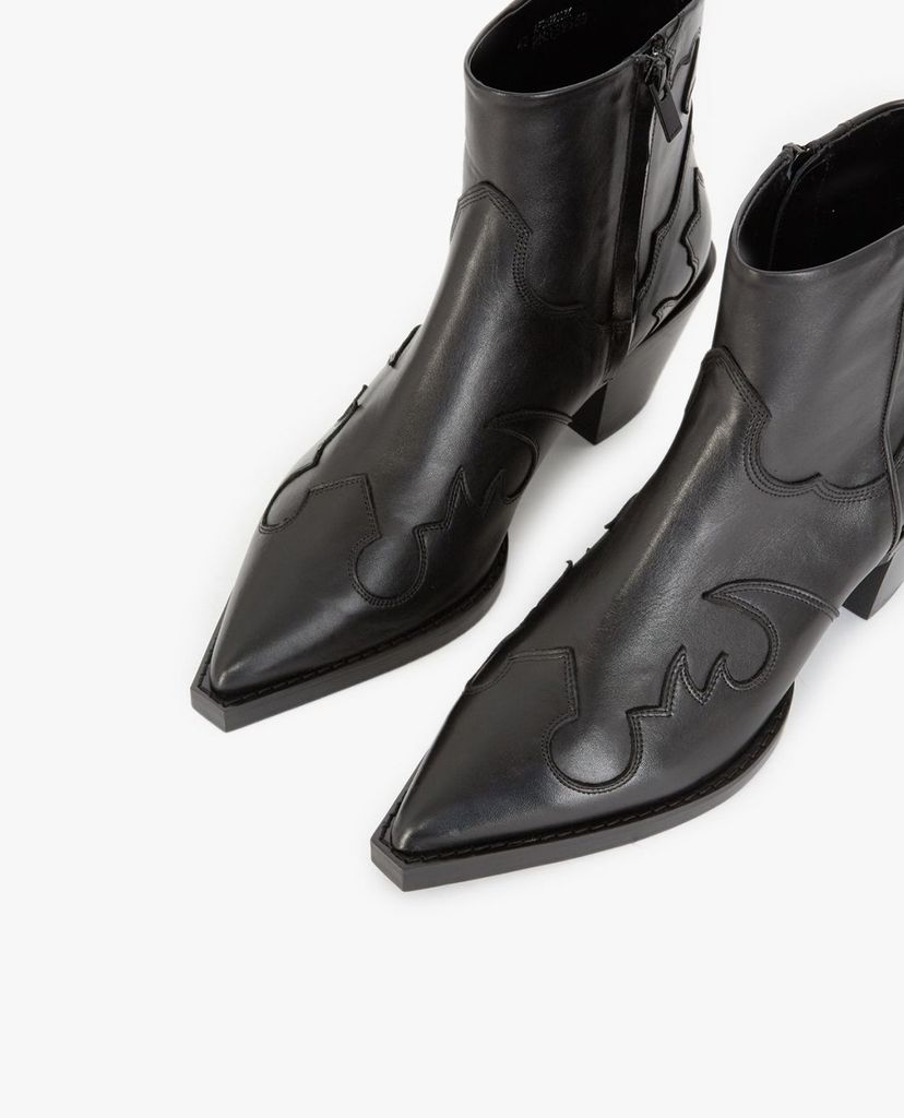 THE KOOPLES - Giày boots nữ mũi nhọn Cutout Leather Heels