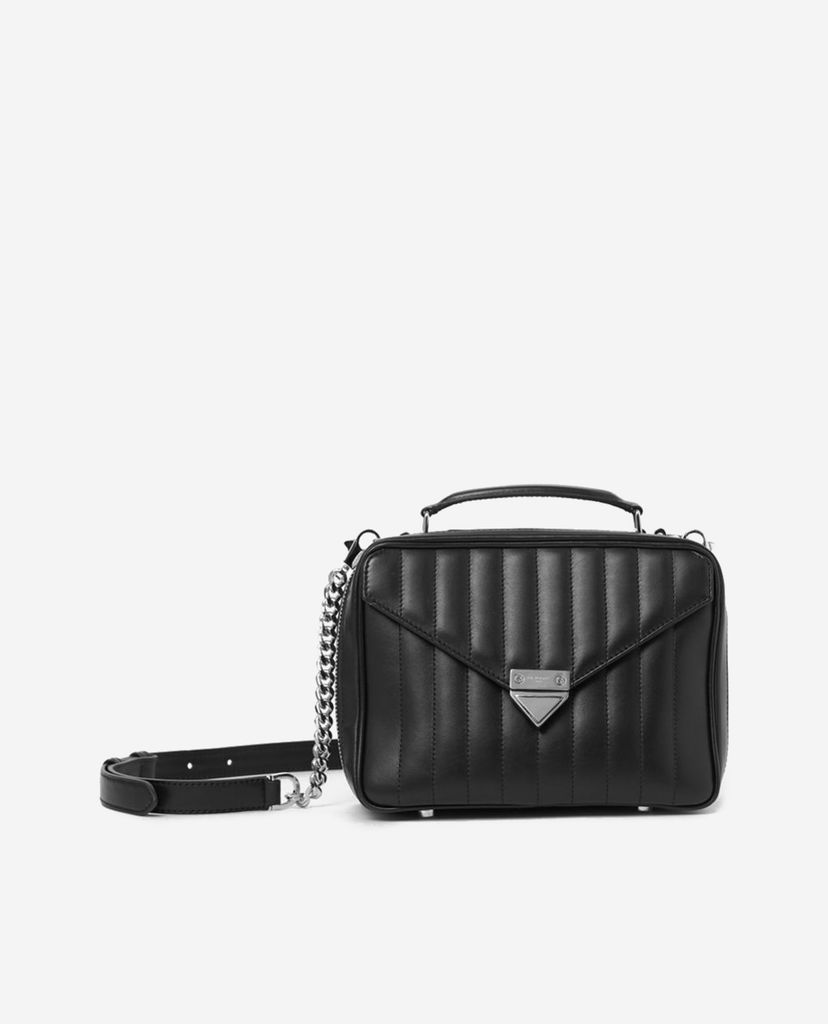 THE KOOPLES - Túi đeo vai nữ hình hộp vuông Medium Quilted Leather
