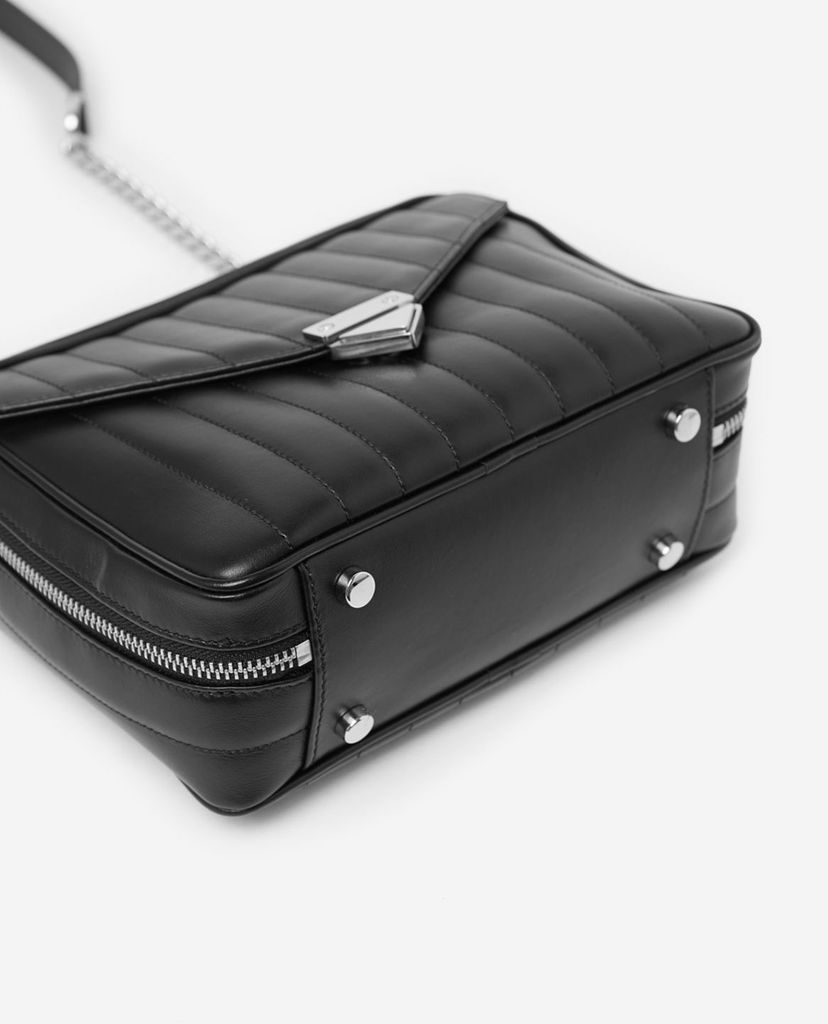 THE KOOPLES - Túi đeo vai nữ hình hộp vuông Medium Quilted Leather