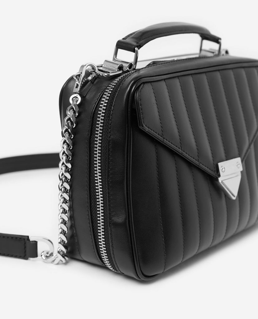 THE KOOPLES - Túi đeo vai nữ hình hộp vuông Medium Quilted Leather