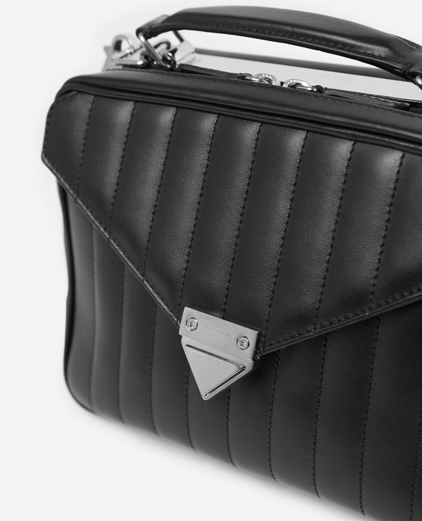 THE KOOPLES - Túi đeo vai nữ hình hộp vuông Medium Quilted Leather