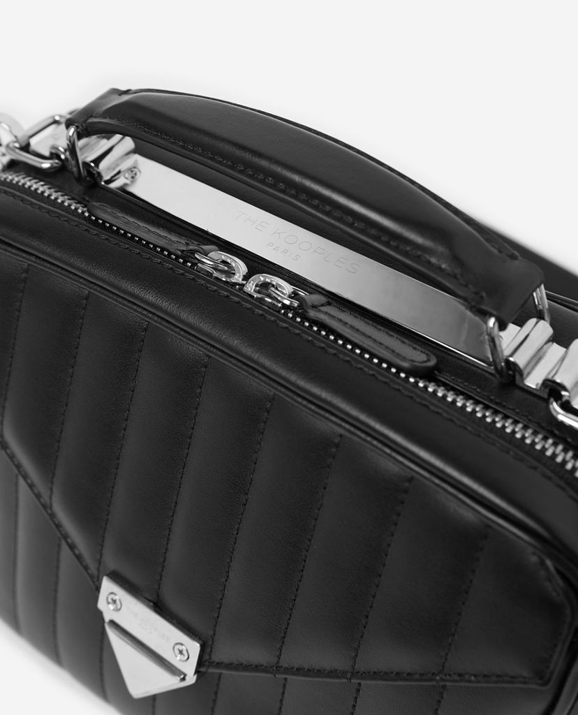 THE KOOPLES - Túi đeo vai nữ hình hộp vuông Medium Quilted Leather