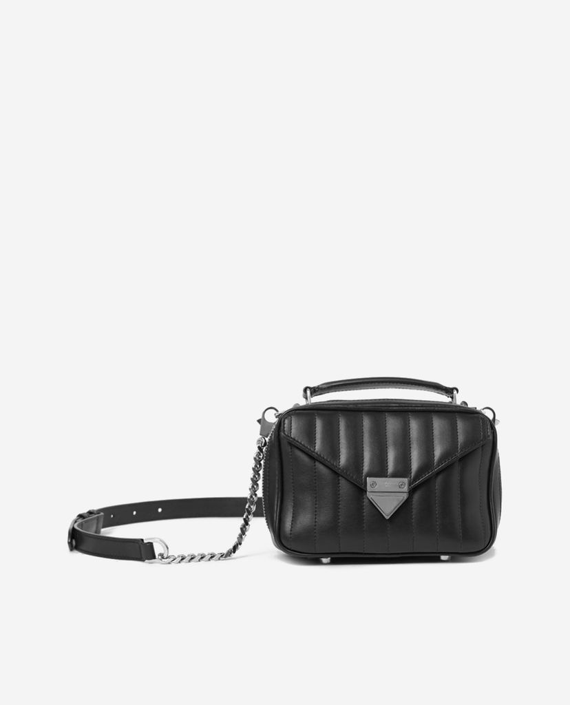 THE KOOPLES - Túi đeo vai nữ hình hộp vuông Mini Quilted Leather