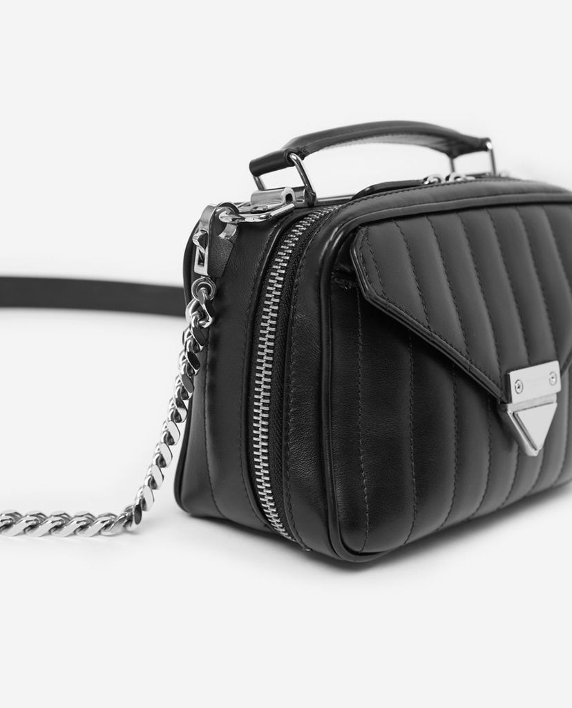 THE KOOPLES - Túi đeo vai nữ hình hộp vuông Mini Quilted Leather
