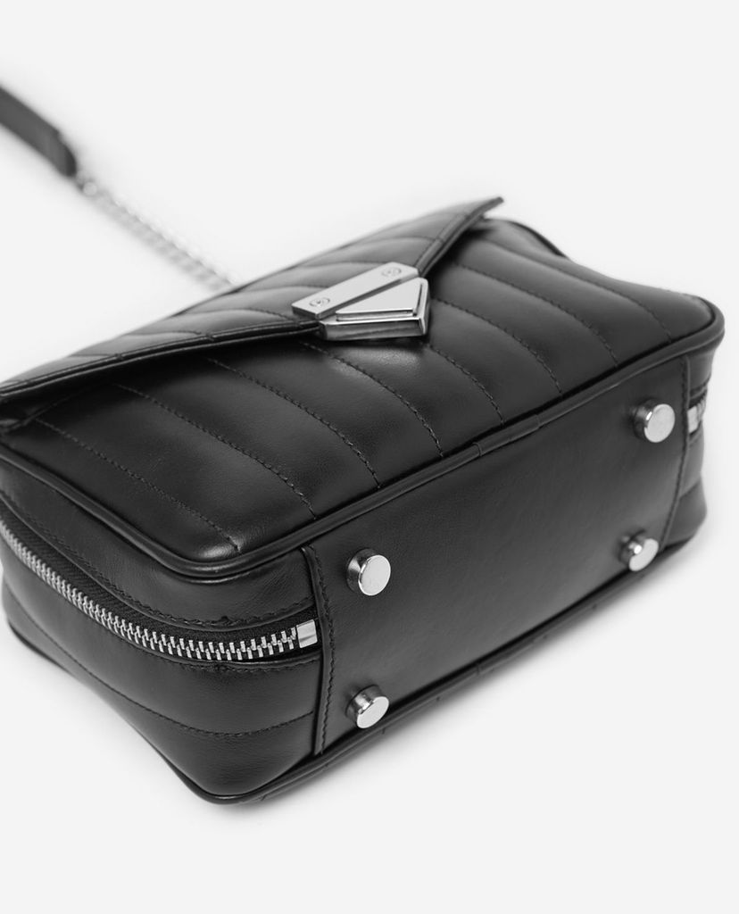 THE KOOPLES - Túi đeo vai nữ hình hộp vuông Mini Quilted Leather