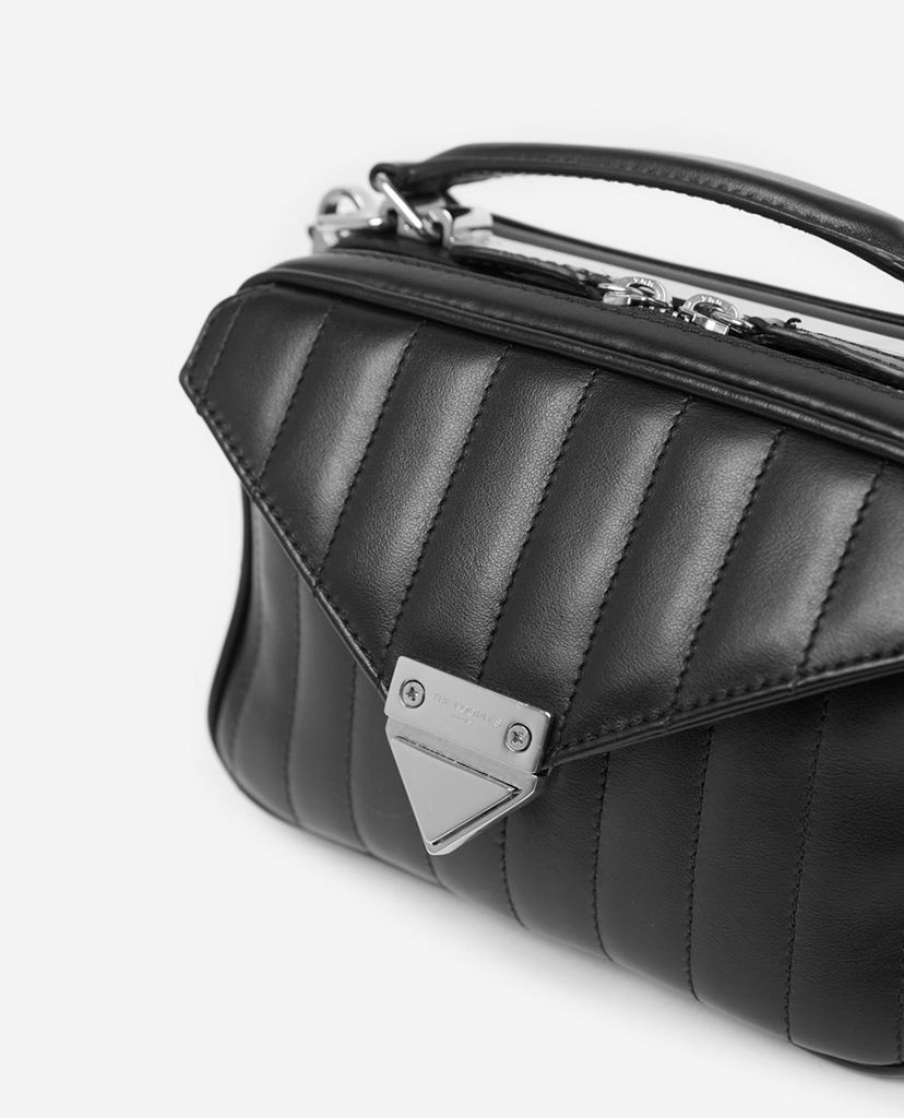 THE KOOPLES - Túi đeo vai nữ hình hộp vuông Mini Quilted Leather