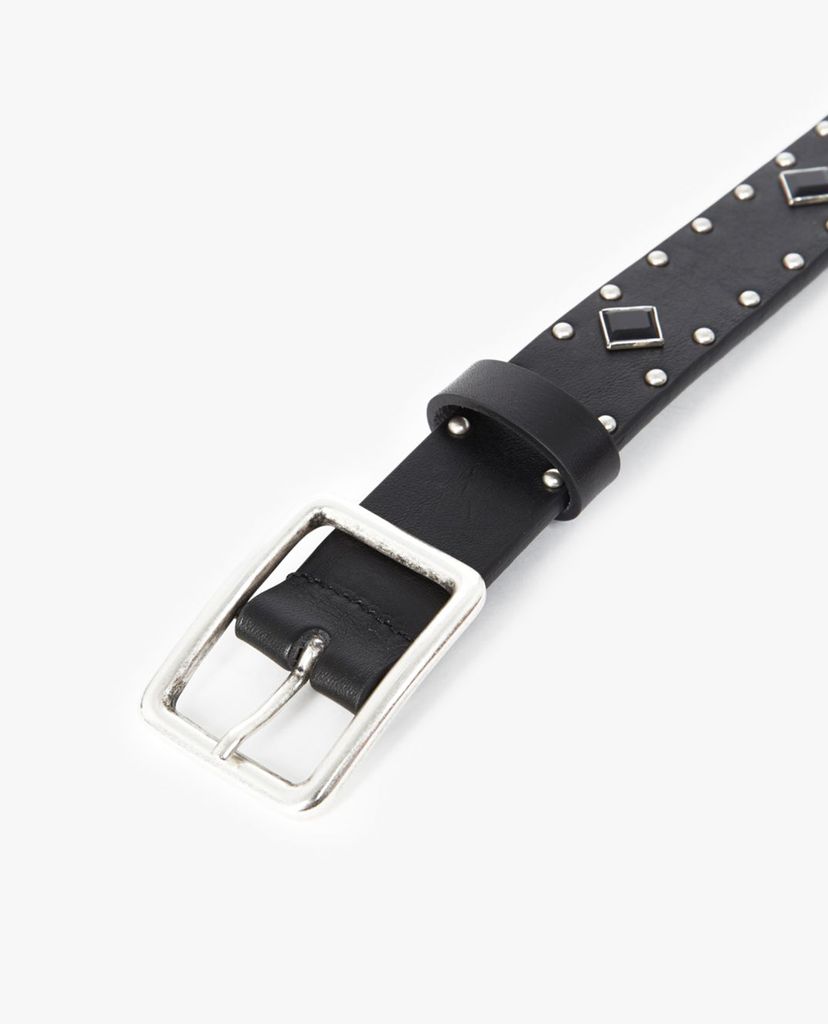 THE KOOPLES - Thắt lưng nữ bản nhỏ Studded Smooth