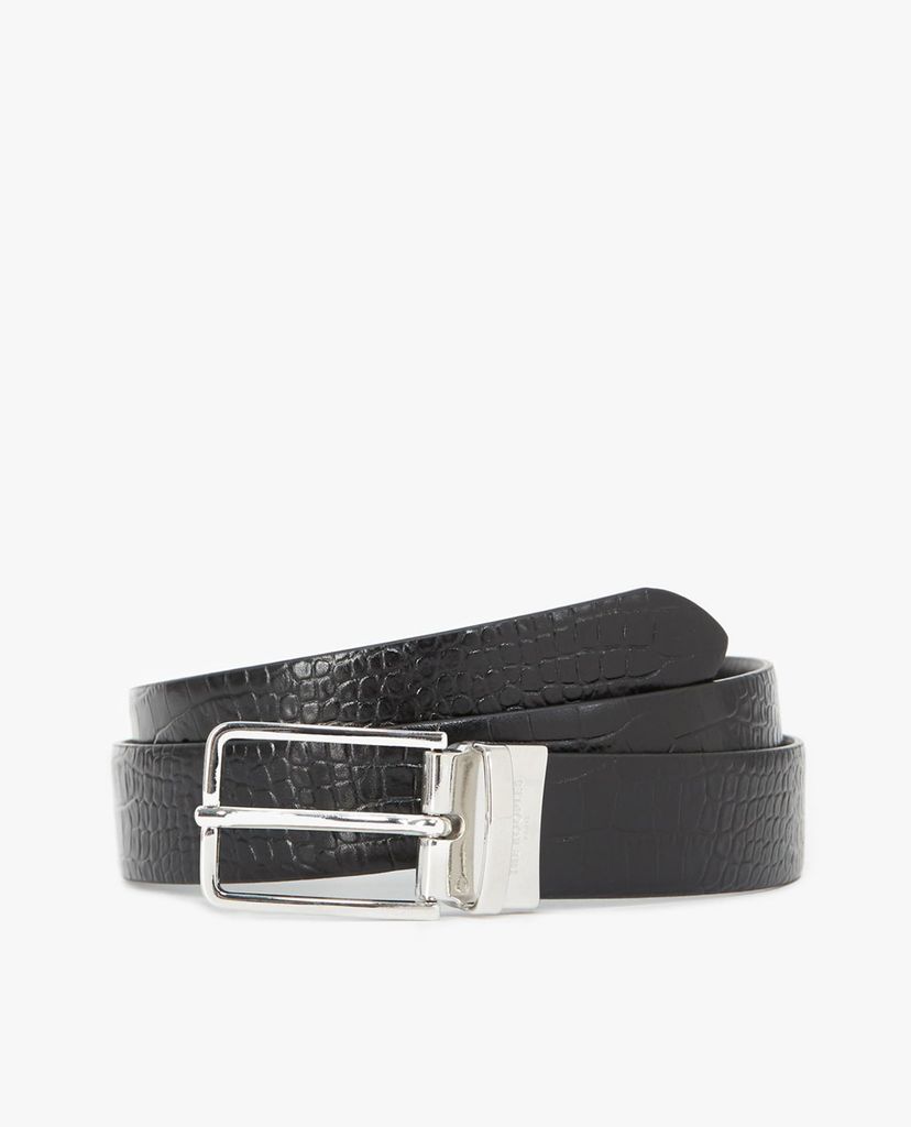 THE KOOPLES - Thắt lưng nữ bản vừa Crocodile-Effect