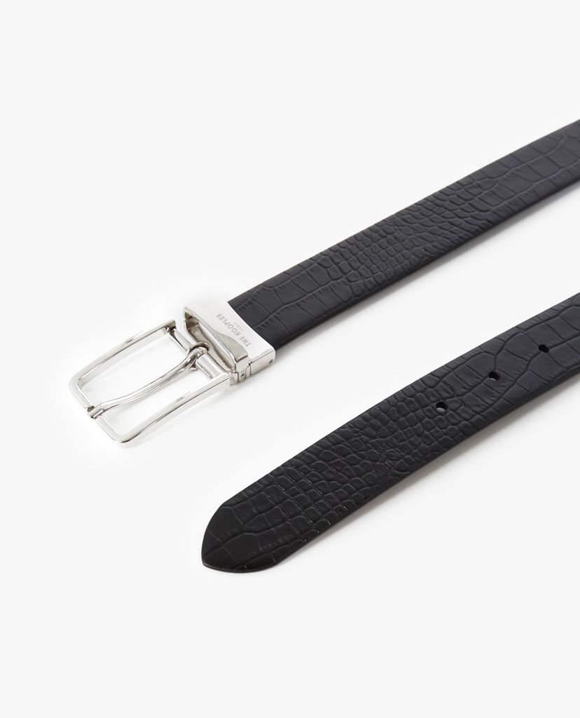 THE KOOPLES - Thắt lưng nữ bản vừa Crocodile-Effect