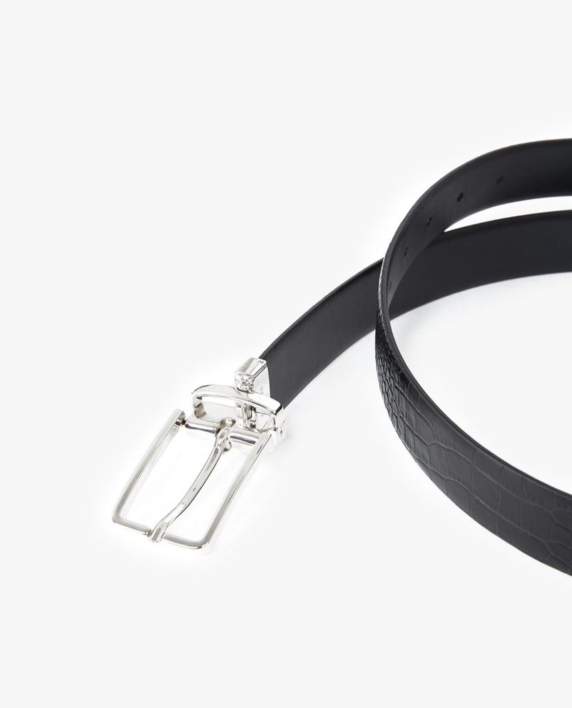 THE KOOPLES - Thắt lưng nữ bản vừa Crocodile-Effect