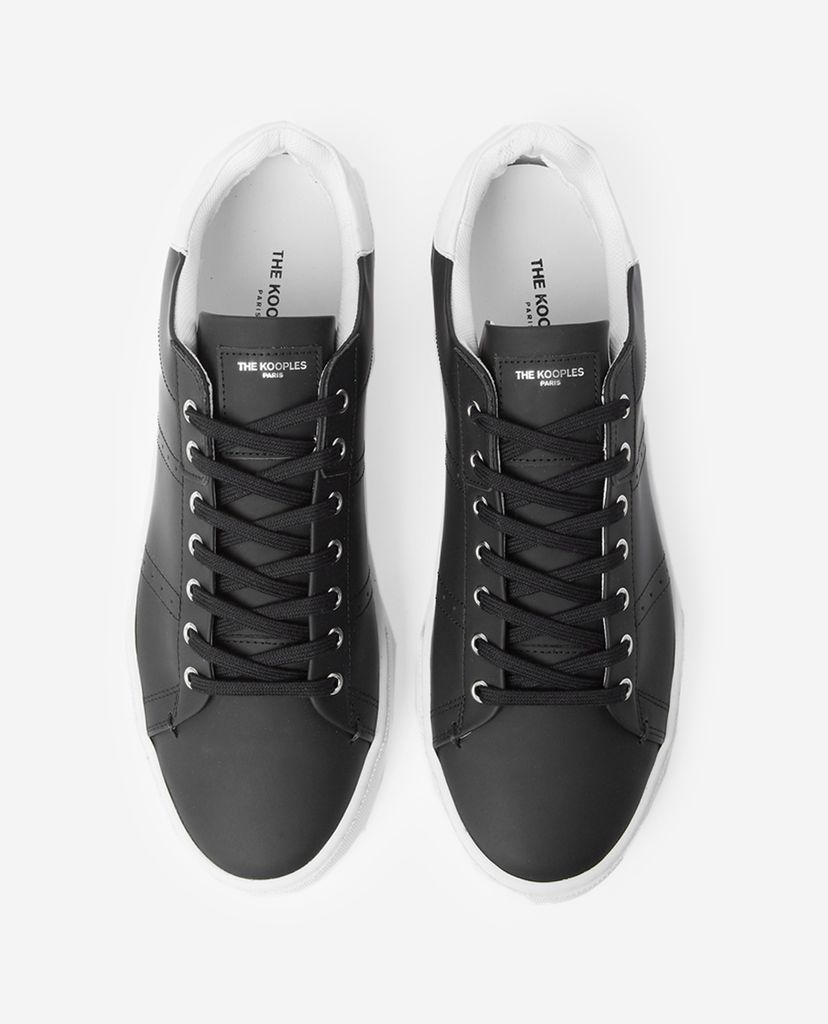 THE KOOPLES - Giày sneaker nam phối dây Black Leather