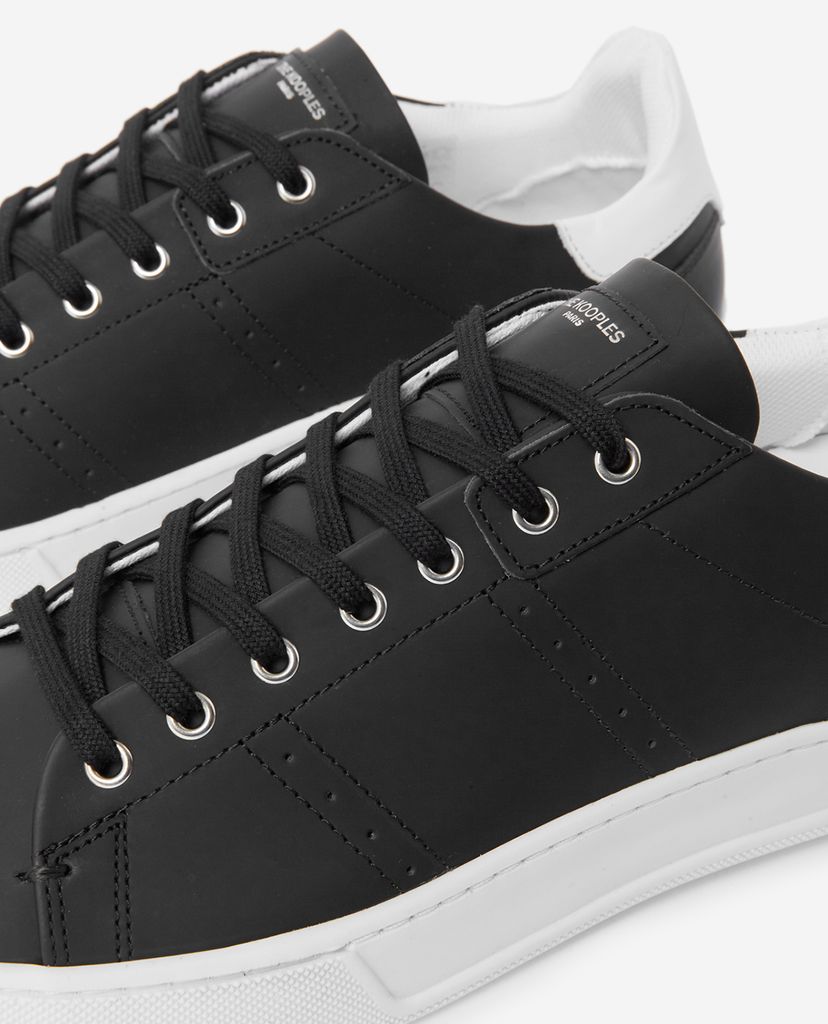 THE KOOPLES - Giày sneaker nam phối dây Black Leather