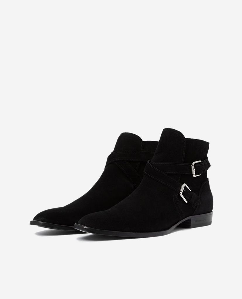 THE KOOPLES - Giày boots nữ cổ cao Black Suede
