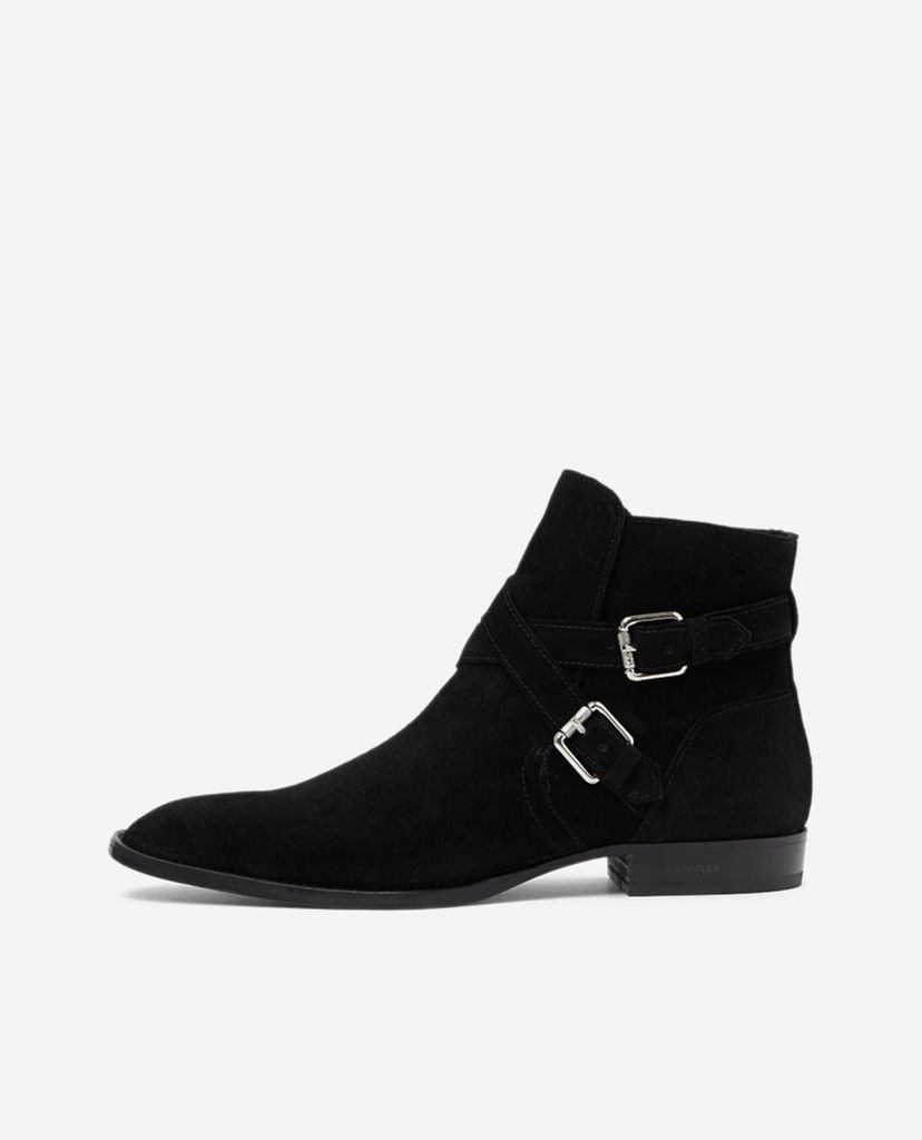 THE KOOPLES - Giày boots nữ cổ cao Black Suede