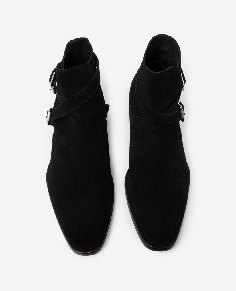 THE KOOPLES - Giày boots nữ cổ cao Black Suede