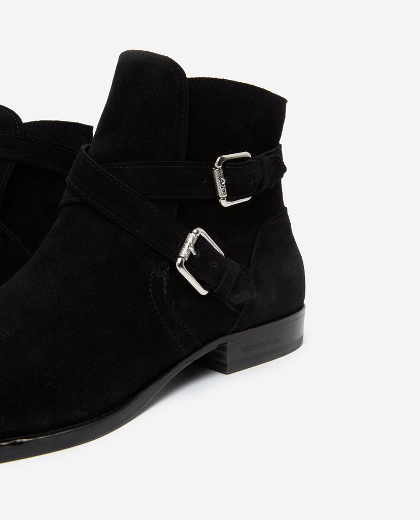 THE KOOPLES - Giày boots nữ cổ cao Black Suede