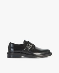 THE KOOPLES - Giày tây nam da bóng mũi tròn Leather Buckle