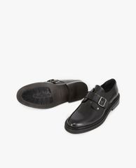 THE KOOPLES - Giày tây nam da bóng mũi tròn Leather Buckle